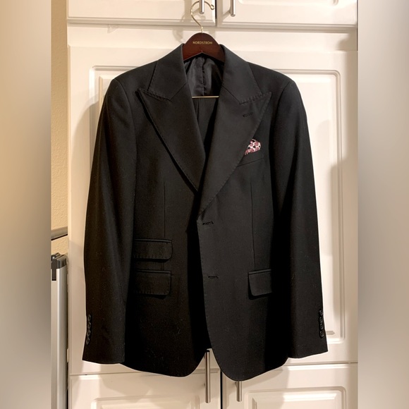 NWOT ROSSI MAN LUXURY BLACK SIZE 34S 3PC SUIT - Picture 1 of 13
